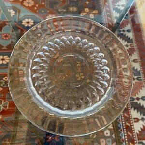 Val Saint Lambert VSL Imperial Set of 5 Crystal Dessert Plates FLAWLESS